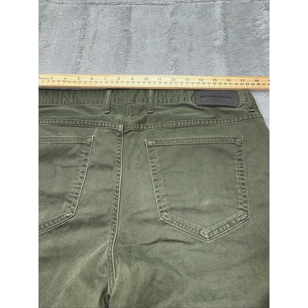 New Michael Kors Men's Parker Slim Fit Pants - 34 x 32 -(actual 34x30) Olive - Picture 5 of 6